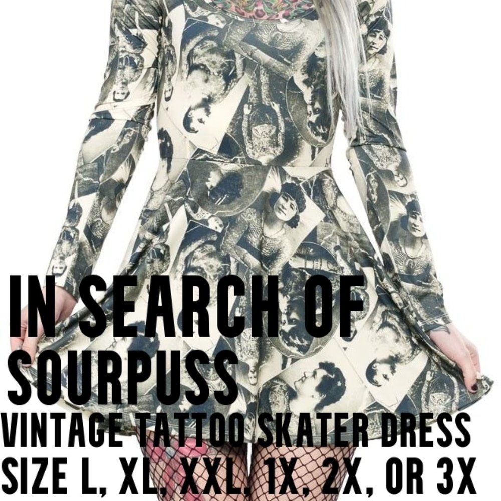FOUND! ISO: Sourpuss "Tattooed Girl" Skater Dress - Picture 1 of 4